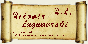 Milomir Lugumerski vizit kartica